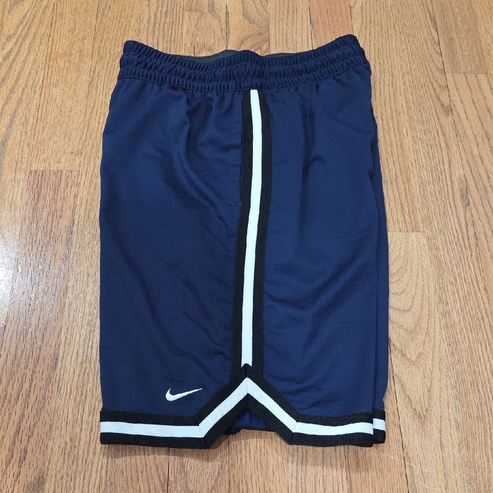 Nike Dark Blue Sports Shorts with White Trim - Picture 6 of 13
